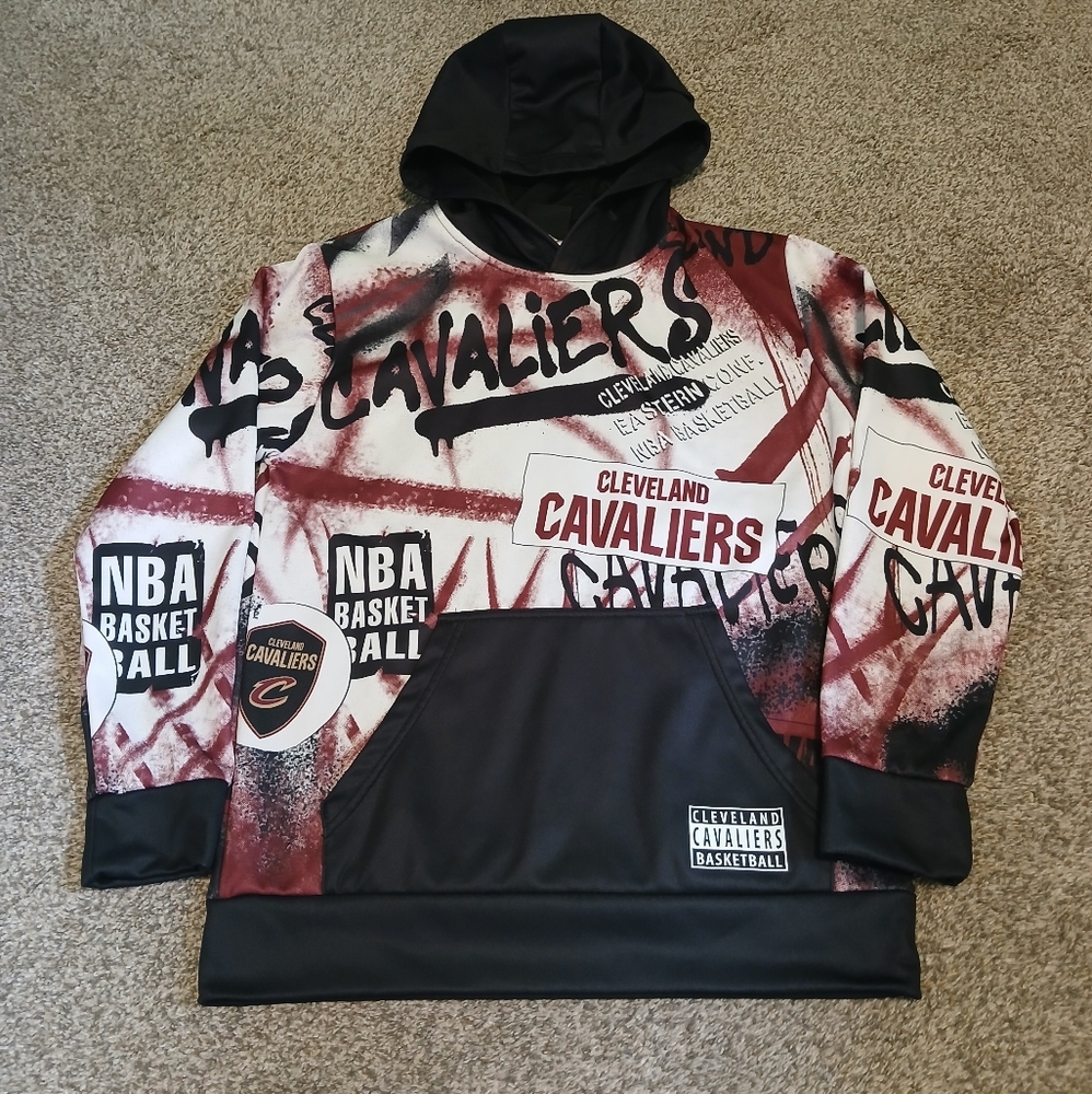 Cleveland Cavaliers Graphic Print NBA Pullover Hoodie Boys Size Large